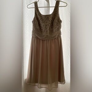 Scarlett Tan Lace Maxi Dress